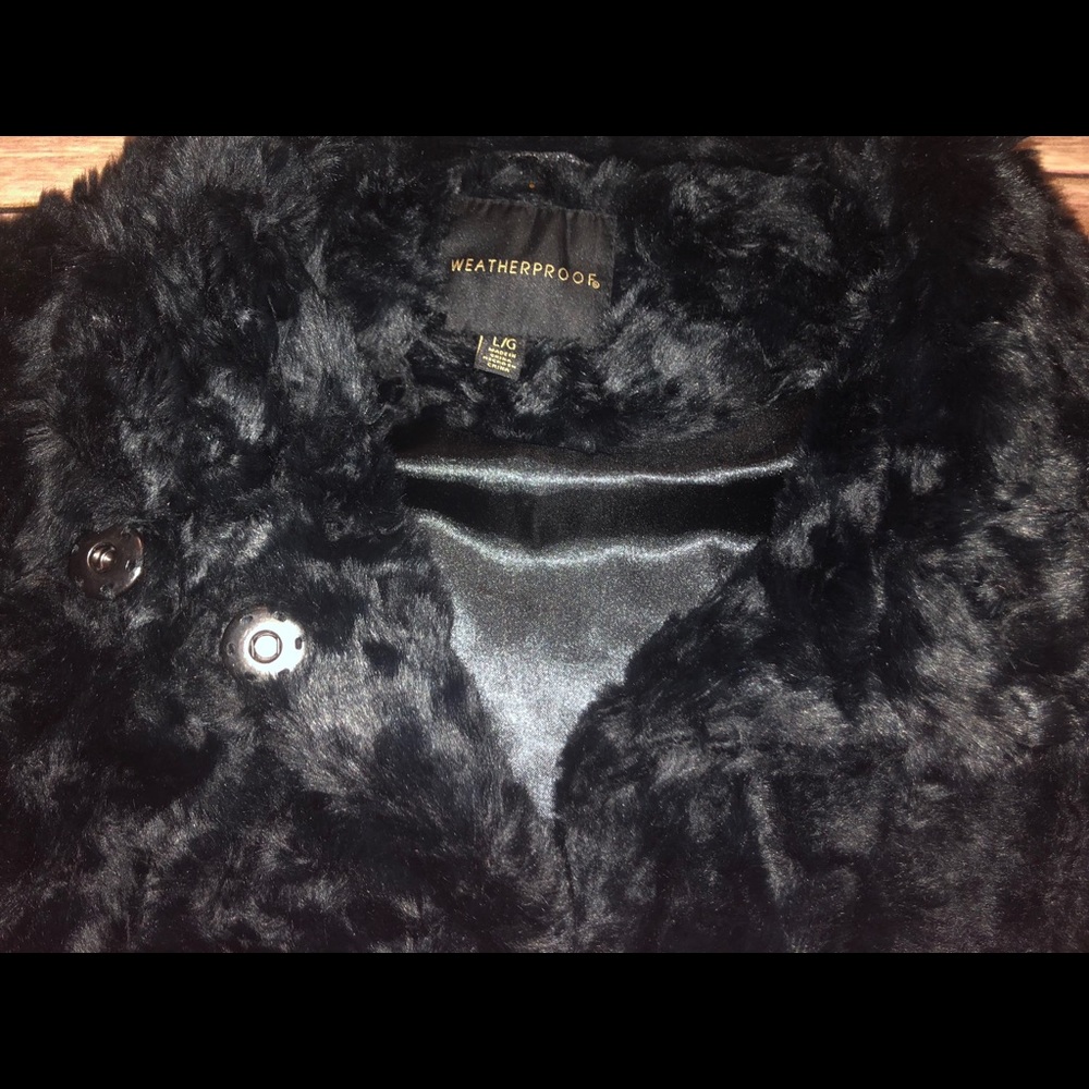 Weatherproof Black Faux Vest, Size L - Picture 6 of 9